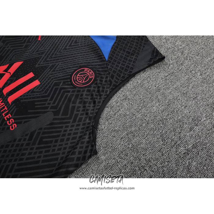 Camiseta de Entrenamiento Paris Saint-Germain Jordan 2022-2023 Sin Mangas Negro
